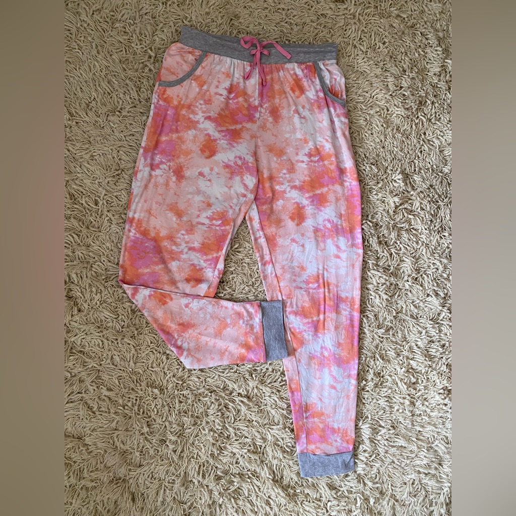 Pillow Talk  Brand Pink Tie Dye Soft Womens Jogger Pants Pants Small